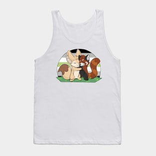 Agender - Fennec Fox + Red Panda Hug Tank Top